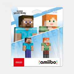 Figura Amiibo S. Smash Bros: Minecraft Steve & Alex (imp)