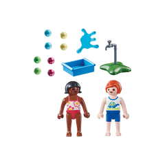 Playmobil nios con globos de agua