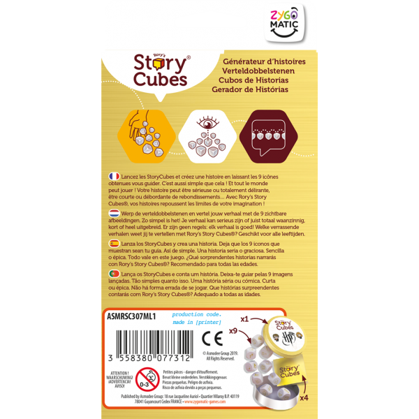 Juego de mesa story cubes harry potter blister eco pegi 8