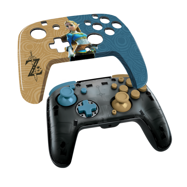 Mando Pdp Faceoff Deluxe Audio Wired Controller Zelda Breath ( Switch 2 / Oled )