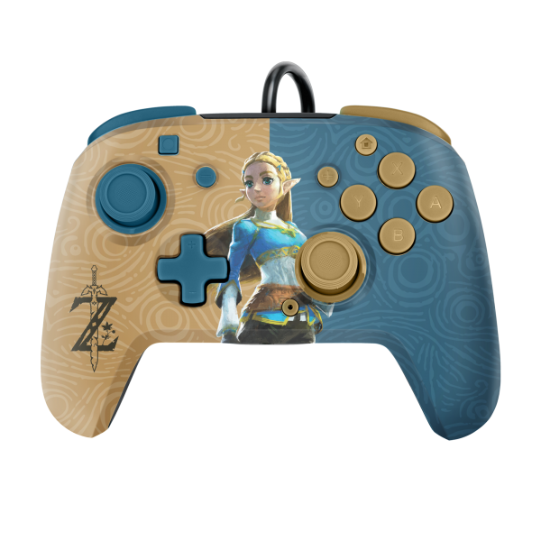 Mando Pdp Faceoff Deluxe Audio Wired Controller Zelda Breath ( Switch 2 / Oled )