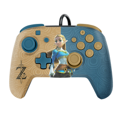 Mando Pdp Faceoff Deluxe Audio Wired Controller Zelda Breath ( Switch 2 / Oled )