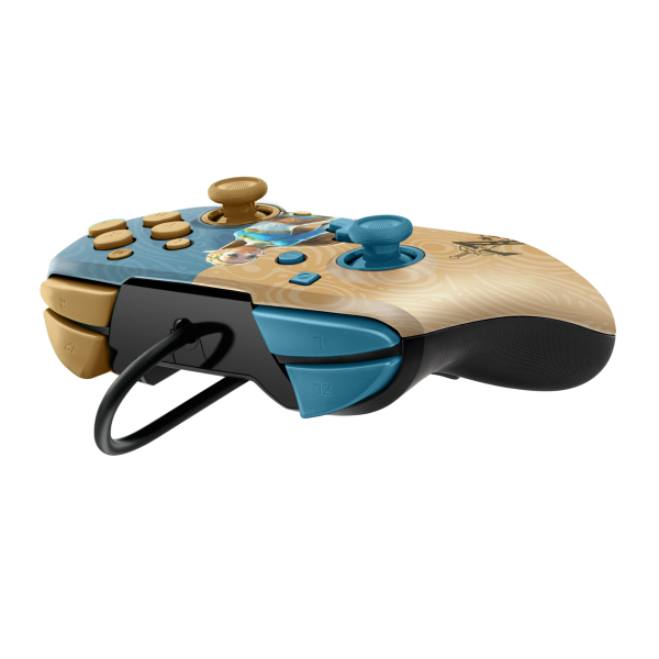 Mando Pdp Faceoff Deluxe Audio Wired Controller Zelda Breath ( Switch 2 / Oled )
