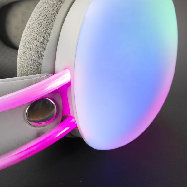 Auriculares mars gaming mh - glow jack 3.5mm rgb rosas