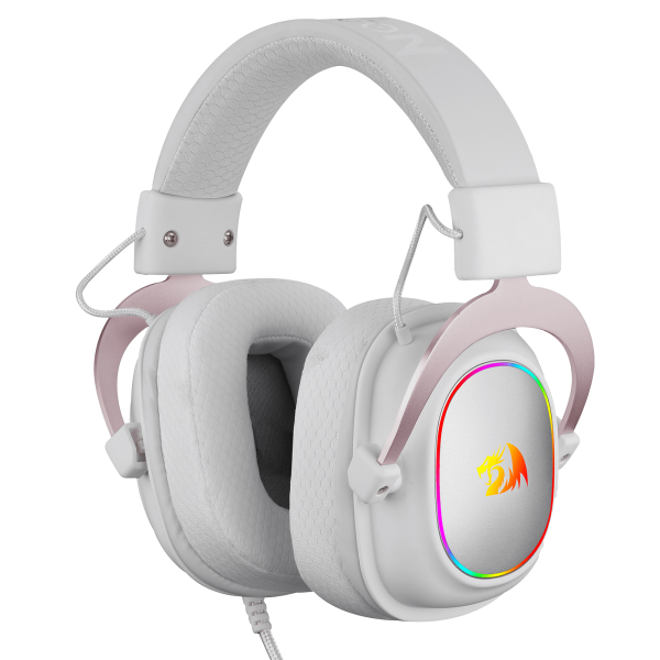 Redragon - Zeus X Auricular Gaming Rgb Virtual 7.1 Usb Micrófono Blanco