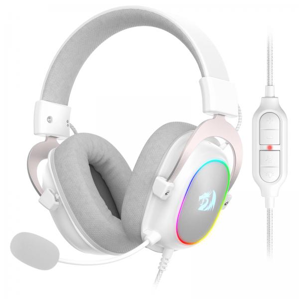 Redragon - Zeus X Auricular Gaming Rgb Virtual 7.1 Usb Micrófono Blanco