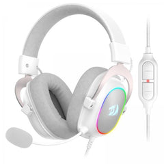 Redragon - Zeus X Auricular Gaming Rgb Virtual 7.1 Usb Micrófono Blanco