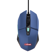 Mouse Trust Gaming Rgb Gxt 109bl Felox 25067 Color Azul Iluminacion Led 6 Botones Cable 150cm