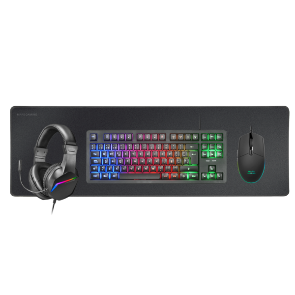 Mars Gaming Combo Gaming Mcp-rgb3 4en1 Negro