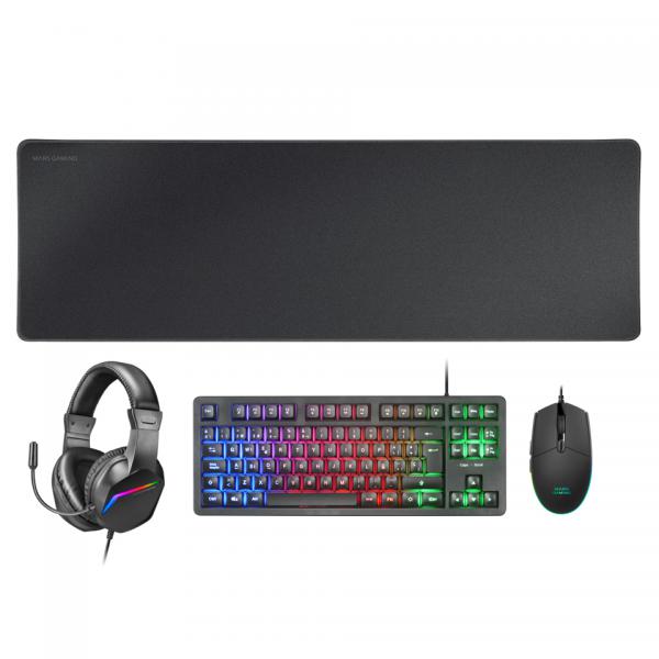 Mars Gaming Combo Gaming Mcp-rgb3 4en1 Negro