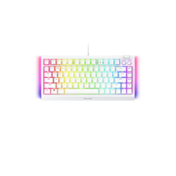 Teclado Mecánico Gaming Razer BlackWidow V4 75% USB Blanco QWERTY en Inglés