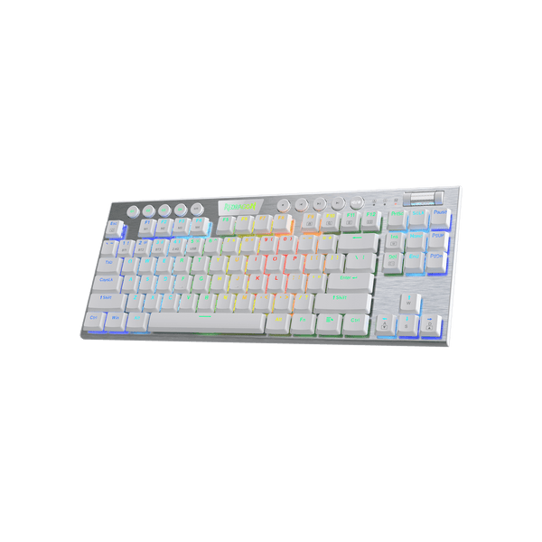 Redragon - Horus Teclado Mecánico Tkl Gaming Inalámbrico Rgb - Switch Rojo - Espaol (la) - Blanco