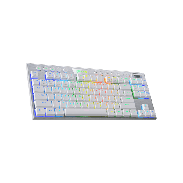 Redragon - Horus Teclado Mecánico Tkl Gaming Inalámbrico Rgb - Switch Rojo - Espaol (la) - Blanco