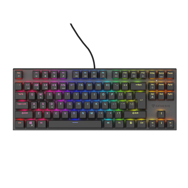 Teclado Gaming Genesis Thor 303 Usb Retroiluminado Mecanico Negro