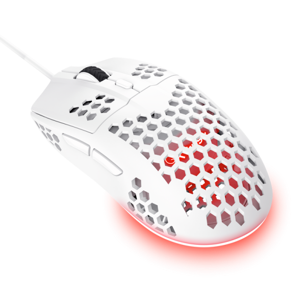 Mouse Trust Gxt928w Helox Usb Ultraligero Gaming Color Blanco