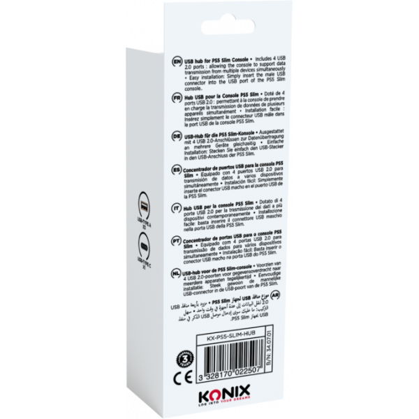 Konix KX PS5 SLIM USB HUB