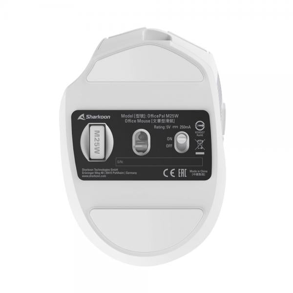 Raton Gaming Sharkoon Officepal M25w Blanco
