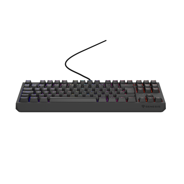 Teclado Gaming Genesis Thor230 Tkl Es Usb Retroiluminado Mecanico Negro