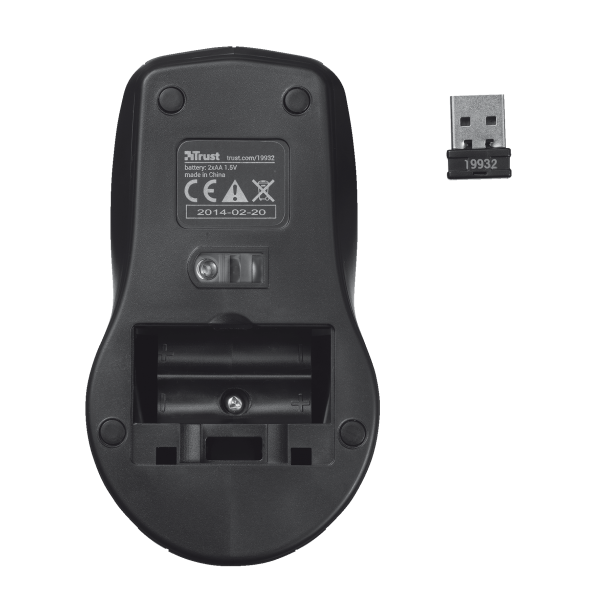 Ratón Trust Wireless Mouse Carve - Black (sensor Optico De 800 Ppp Reales)