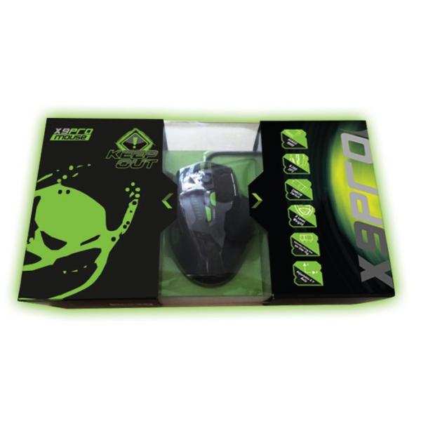 Raton Gaming Wired Laser X9 Pro Negro Keepout