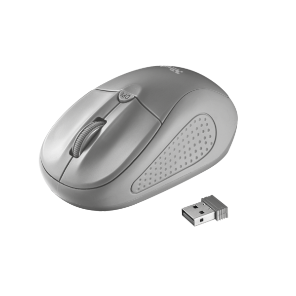 Ratón Trust Wireless Mouse Primo - Grey (sensor Optico De 1.000 - 1.600 Ppp Reales)