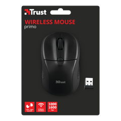Ratón Trust Wireless Mouse Primo - Matte Black (sensor Optico De 1.000 - 1.600 Ppp Reales)