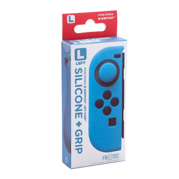 Funda de silicona Fr-tec Silicone + Grip For Joy-con Izquierdo (let) Azul