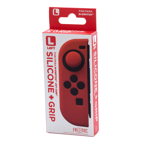 Funda de silicona Fr-tec Silicone + Grip For Joy-con Izquierdo (left) Rojo