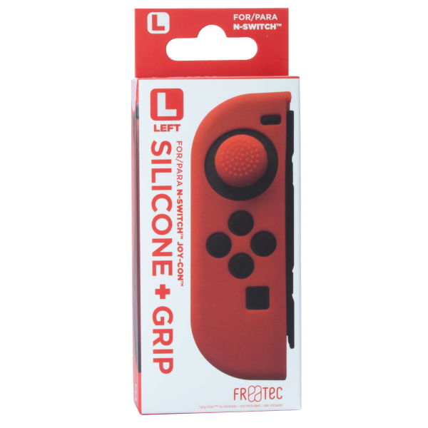 Funda de silicona Fr-tec Silicone + Grip For Joy-con Izquierdo (left) Rojo