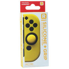 Funda de silicona Fr-tec Silicone + Grip For Joy-con Derecho (let) Amarillo