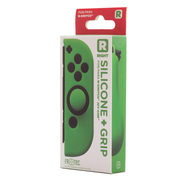 Funda de silicona Fr-tec Silicone + Grip For Joy-con Derecho (right) Verde