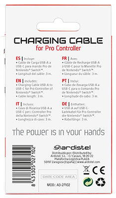 Cable Blackfire Charging Cable Para Mando Pro Controller ( Switch 2 / Oled )