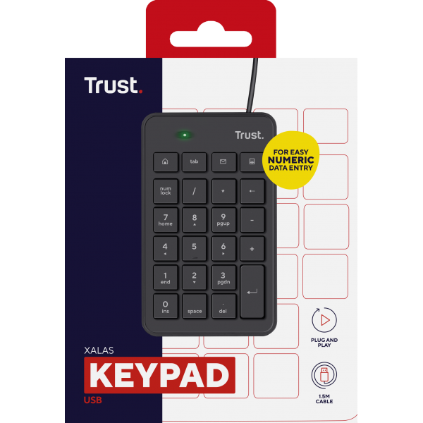 Teclado Trust Xalas Usb Numeric Keypad