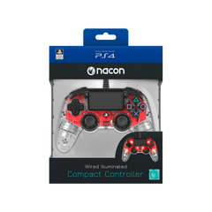 Accesorio Nacon Wired Illuminated Compact Controller Red Oficial Playstation 4 PS4