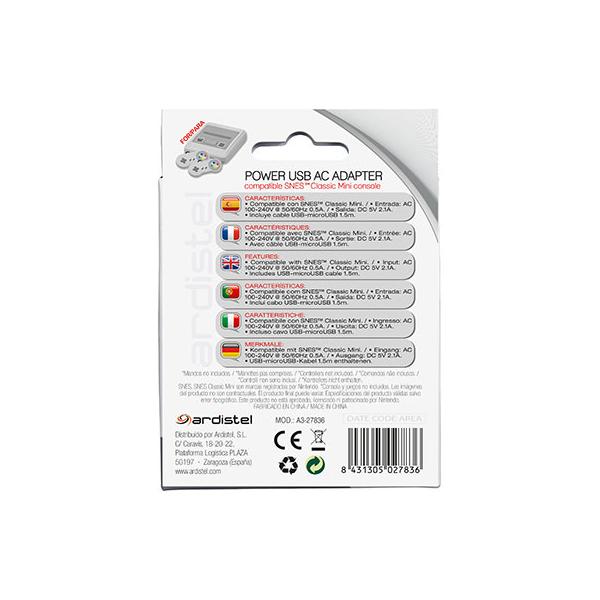 Ardistel Power Usb Ac Adaptor For Snes Classic Mini (cable Usb 1.5m)