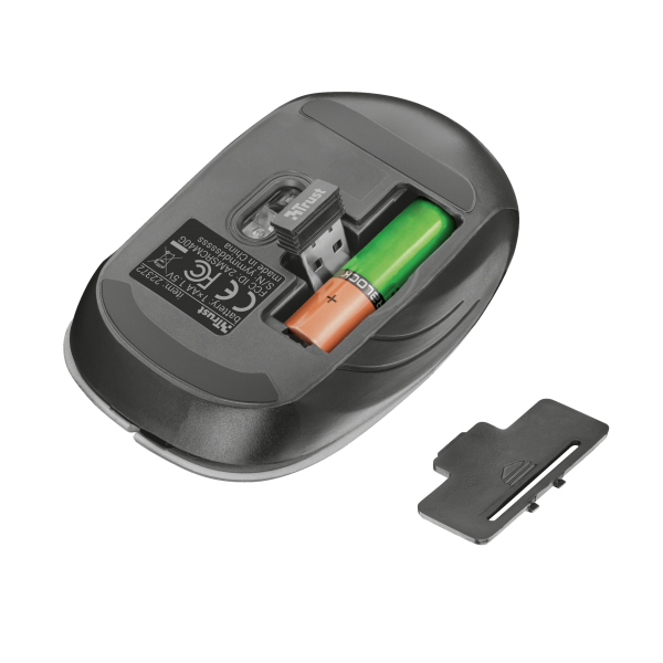 Ratón Trust Wireless Mouse Aera - Grey (sensor Optico De 800 - 1.600 Ppp Reales)