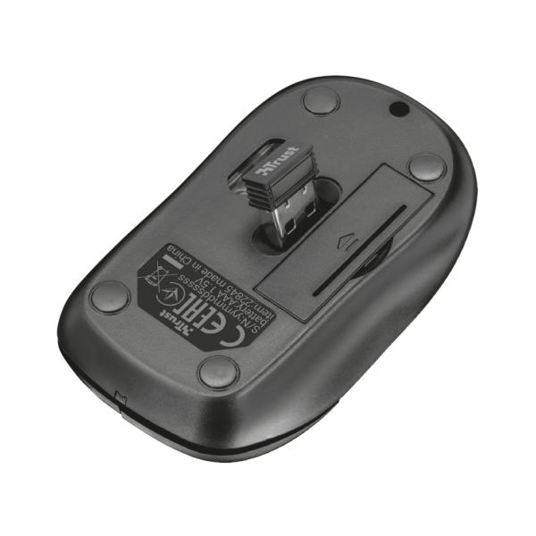 Ratón Trust Small Wireless Mouse Inu - Black (sensor Optico De 1.000 Ppp Reales)