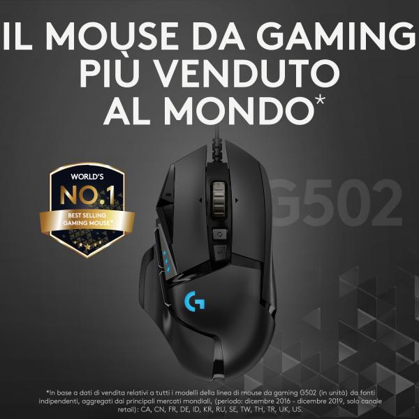 Ratón Gaming Logitech G502 Hero - 25600 DPI