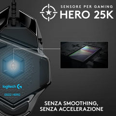 Ratón Gaming Logitech G502 Hero - 25600 DPI