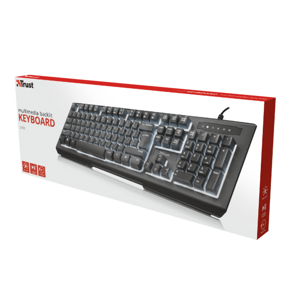 Teclado Trust Multimedia Backlit Keyboard Lito