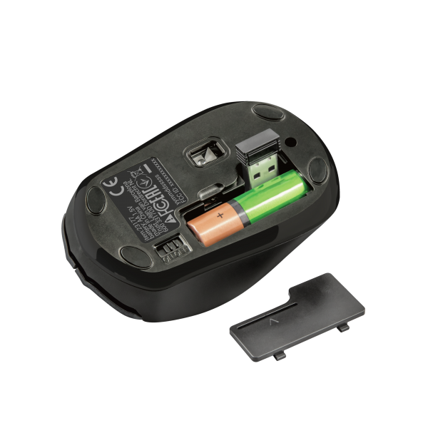 Ratón Trust Nona Wireless Compact Mouse Black (sensor Optico De 800 - 1.600 Ppp Reales)