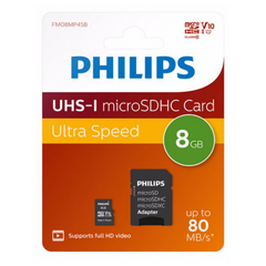 Philips Uhs-i Micro Sdxc Card 8gb + Adapter