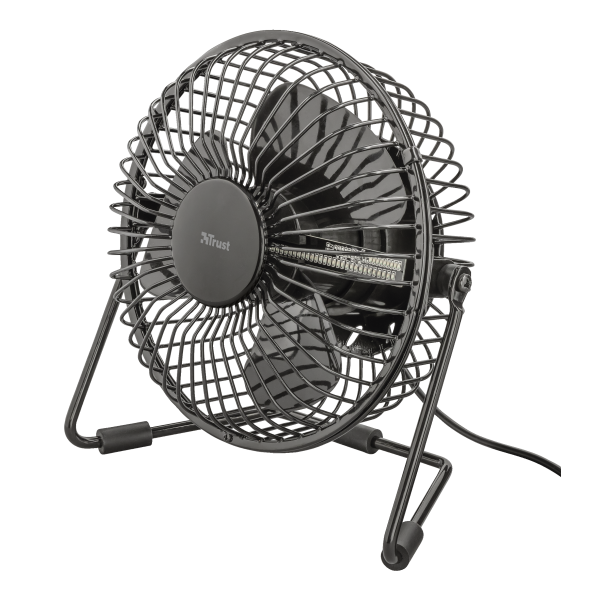 Ventilador Trust Victu Usb Desk Fan With Led Clock