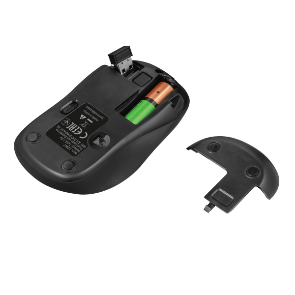 Ratón Trust Wireless Mouse Yvi Plus Black (negro) (sensor Optico De 800 - 1.600 Ppp Reales)