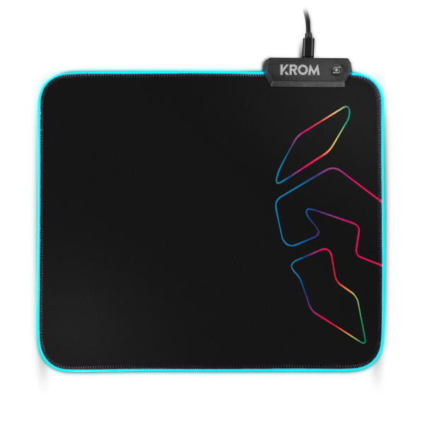 Alfombrilla gaming krom knout rgb negro 320x270x3