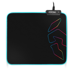 Alfombrilla gaming krom knout rgb negro 320x270x3