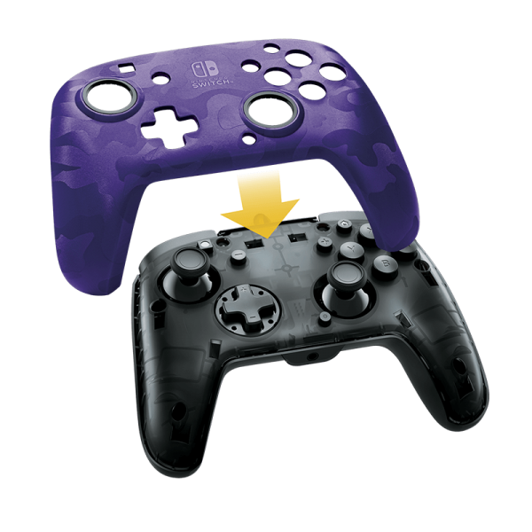 Mando Pdp Faceoff Deluxe + Audio Wired Controller Purpura ( Switch 2 )