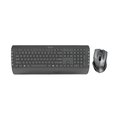 Gaming Pack Trust Silent Wireless Black Keyboard & Mouse Tecla 2 Qwerty