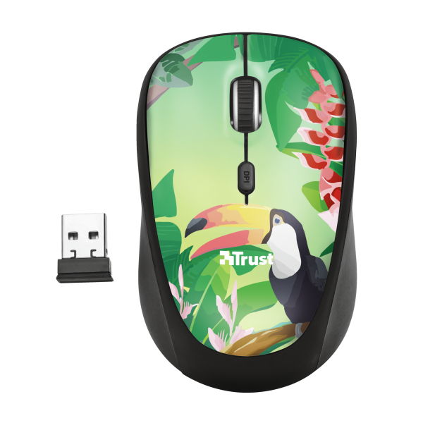 Ratón Trust Yvi Wireless Compact Mouse Toucan (sensor Optico De 800 - 1.600 Ppp Reales)