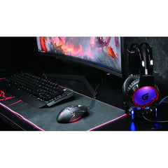 Auricular Gaming Conceptronic Athan01b 7.1 Luces Led 7 Colores Para Pc - Ps4